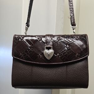 Brighton"The Hide Out" EUC Elegant Brown Leather Women's Shoulder Bag